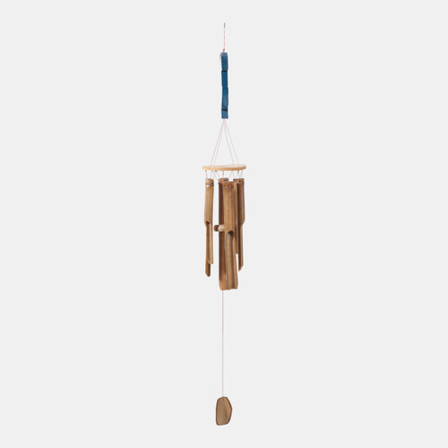 23192#23x9" Turtle Chime, Blue/natural
