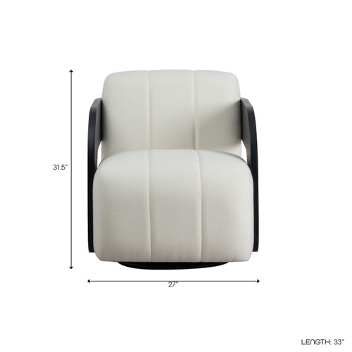 23180-02#33x31" Modern Swivel Rocker Chair, Gray/black