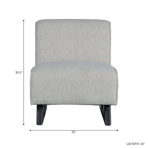 23181#33x30" Warren Accent Chair, Ivory/brown