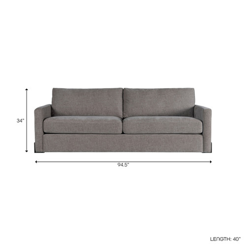 23182-02#94x39" Modern Textured Sofa, Light Brown