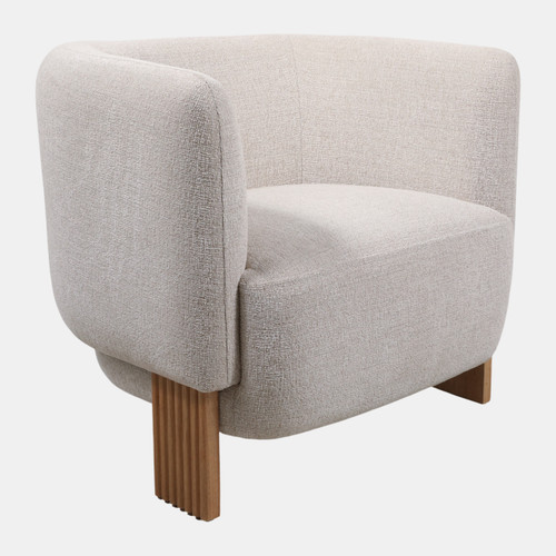 23183#32x30" Modesto Accent Chair, Ivory/brown