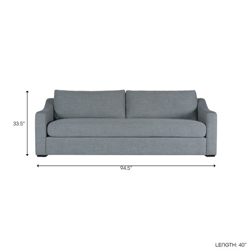 23184-01#95x40" Cary Modern Sofa, Grey/brown