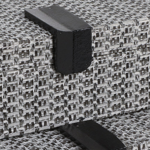 23204#S/2 10/12" Snakeskin Boxes W/ Hardware, Black