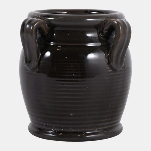 23229-02#5x5" Pencil Cup W/ Handles, Black