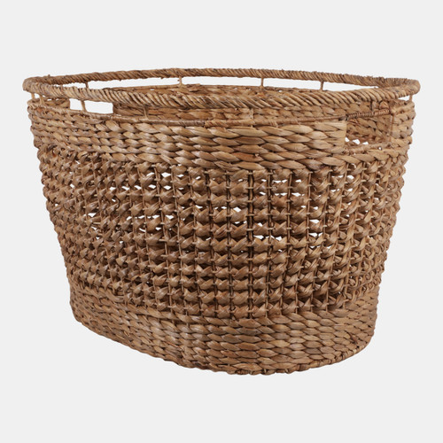 23232#30x21" Waterhyacinth Storage Basket, Natural