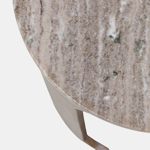 23259-01#22x15" Morchana Marble Top Accent Table, Gray/brow