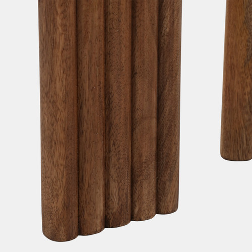 23264-01#22x15" Travertine Top Accent Table, Tan