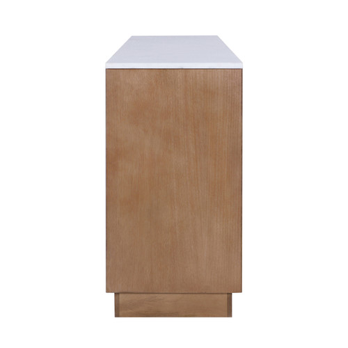 23277#72x30" Arch 4-door Cabinet, White/brown