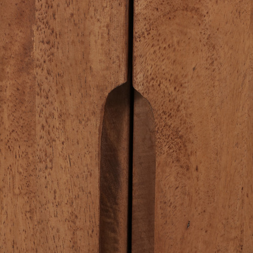 23282#30x30" Ball Feet 2-door Cabinet, White/brown