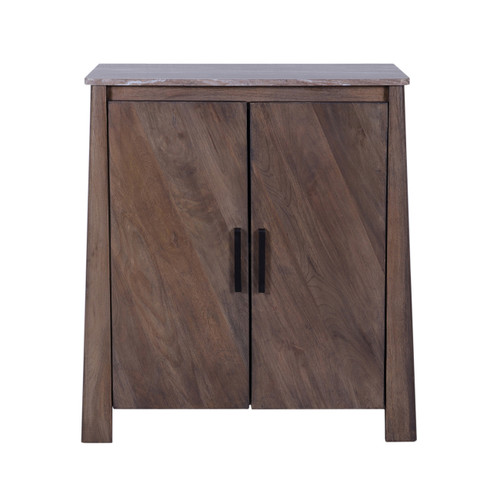 23284#35x32" Slanted 2-door Cabinet, Gray/brown