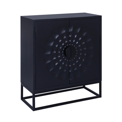23285#36x32" Sunburst 2-door Cabinet, Black