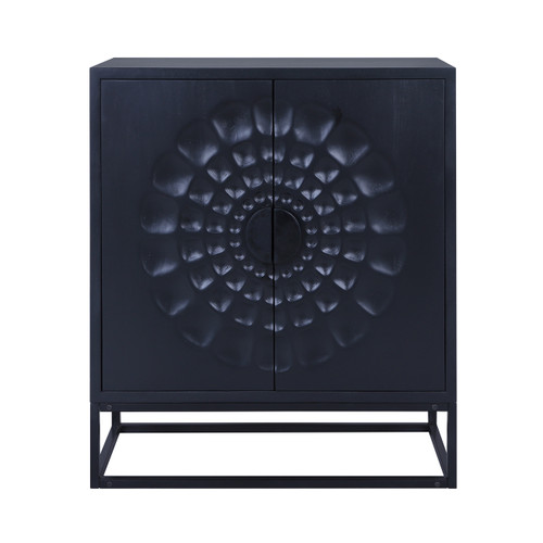23285#36x32" Sunburst 2-door Cabinet, Black