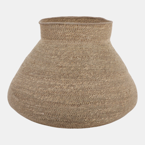 23301#17x13" Woven Jute Vase, Natural