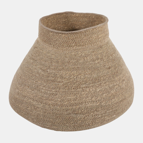 23301#17x13" Woven Jute Vase, Natural