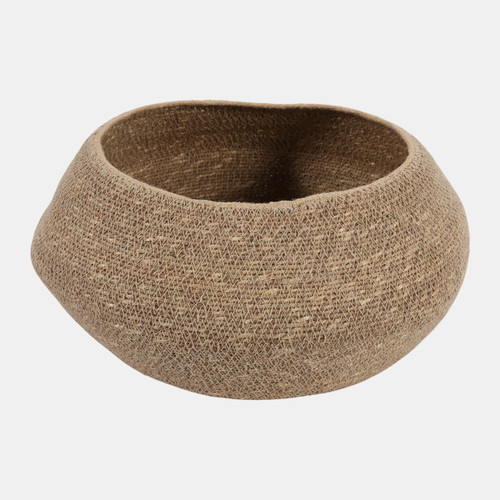 23302#16x7" Woven Jute Basket, Natural