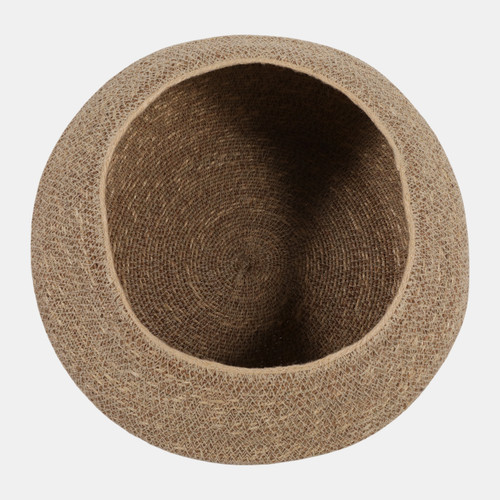 23302#16x7" Woven Jute Basket, Natural