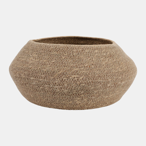23302#16x7" Woven Jute Basket, Natural