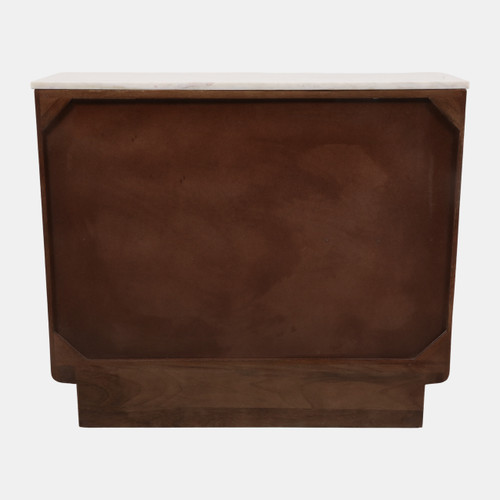 23311#34x29" 2-door Scallop Trim Cabinet, White/honey