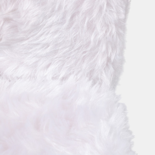 23315#35x29" Faux Fur Accent Chair, White