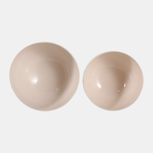 23327#S/2 9/10" Handpainted Pedestal Planters, Blue/whit