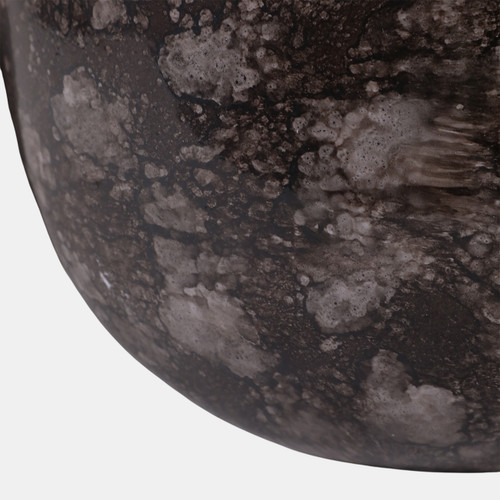 23328-03#S/3 9/12/14" Marbled Finish Round Metal Planters, 