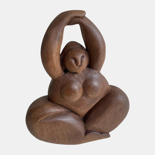 23349#10x8" Chubby Lady Sitting, Brown