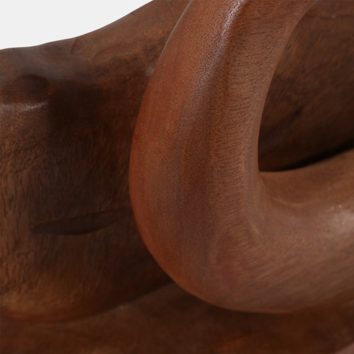 23351#15x13" Abstract Wooden Sculpture, Natural