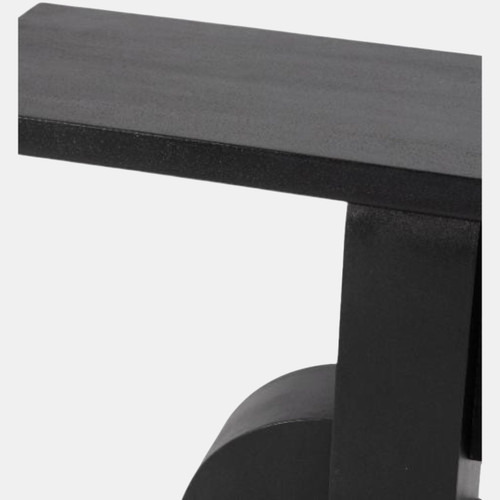 23362#46x30" Contemporary Console Table, Black, Kd