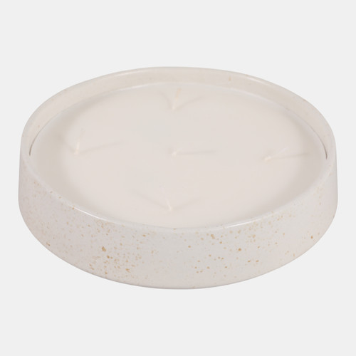 80565-01#8" 25 Oz Lily Pear Glazed Bowl Candle, White