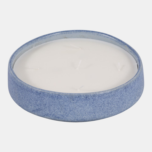 80565-02#8" 25 Oz Warm Vanilla Reactive Bowl Candle, Blue
