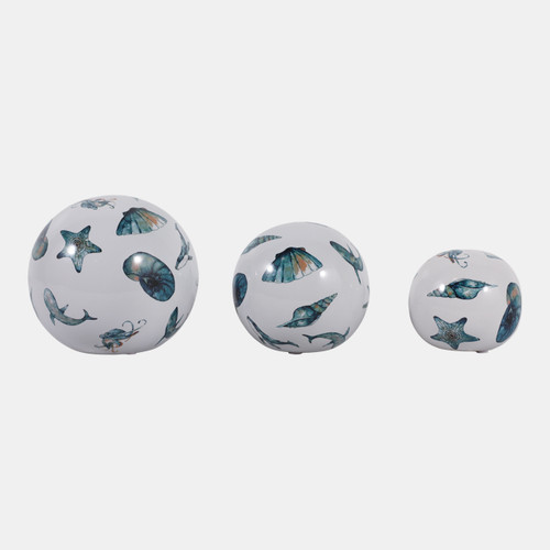 23346#S/3 4/5/6" Coastal Icons Orbs, Blue/white