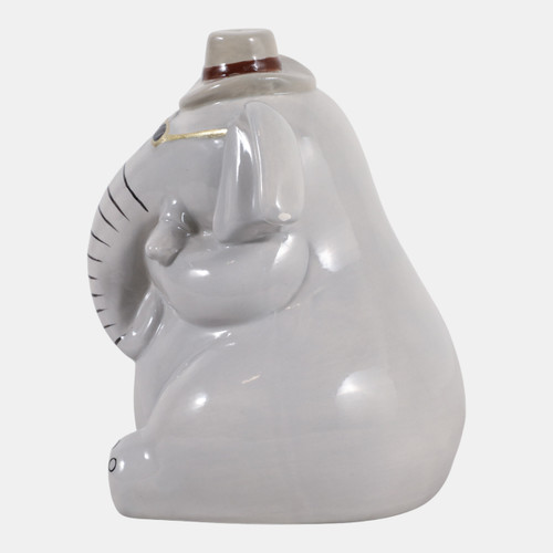 23408#6x5" Cool Elephant With Glasses, Gray