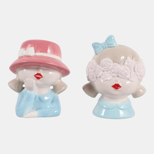23413#S/2 6" Girl Figurines, Multi