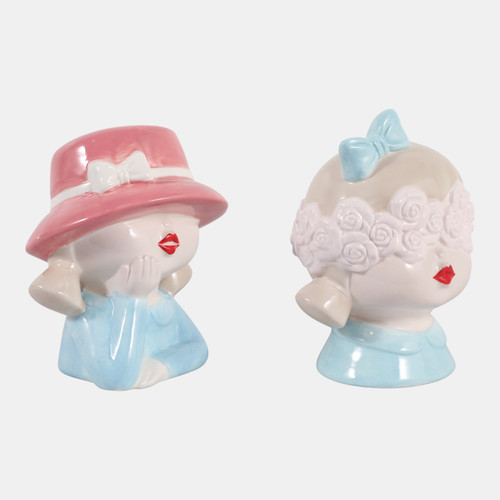 23413#S/2 6" Girl Figurines, Multi