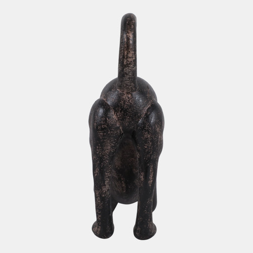 23419#7x6" Kitty Stretching And Reading, Brown