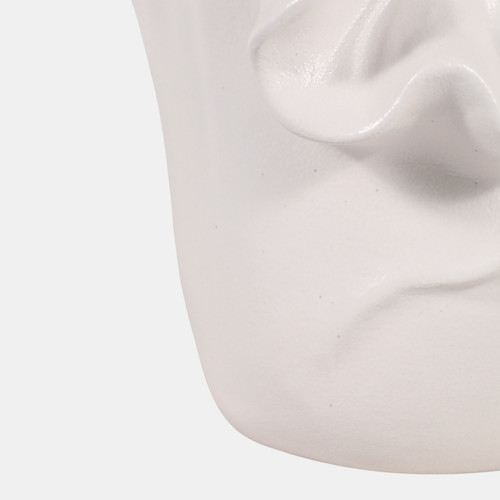 23422-02#11x8" Flutter Vase, White