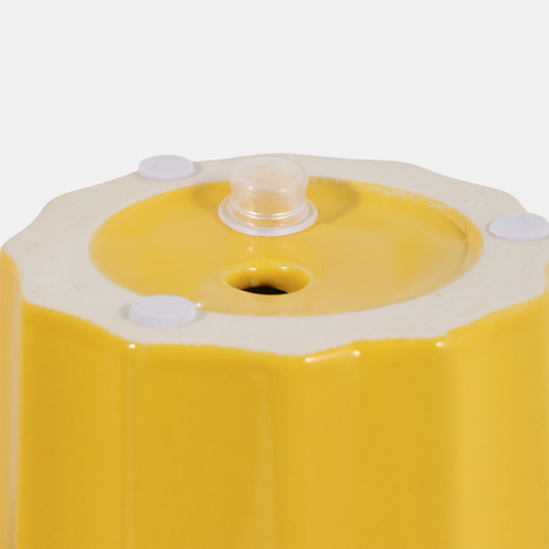 23614-02#S/2 6/8" Scallop Edge Planters, Yellow