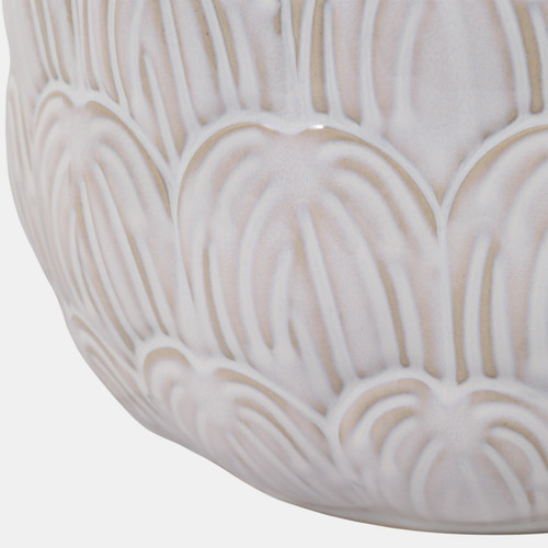 23615-01#S/2 6/8" Flower Petal Planters, Ivory