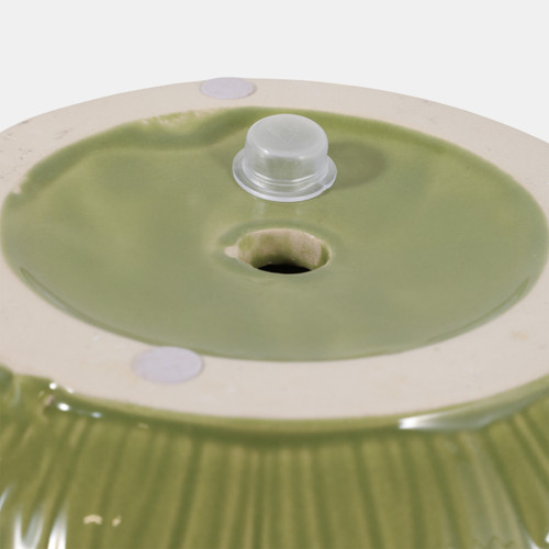 23615-02#S/2 6/8" Flower Petal Planters, Green