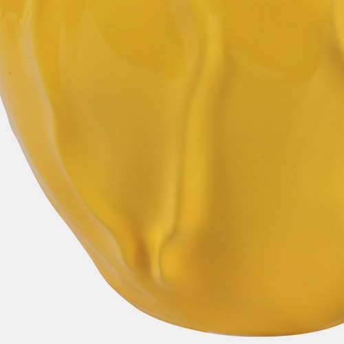 23618-04#S/2 6/8" Flower Shaped Planters, Yellow