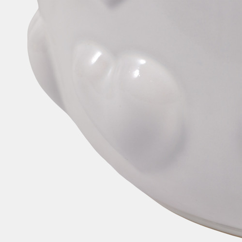 23619-02#S/2 9/12" Hearts Planters, Ivory