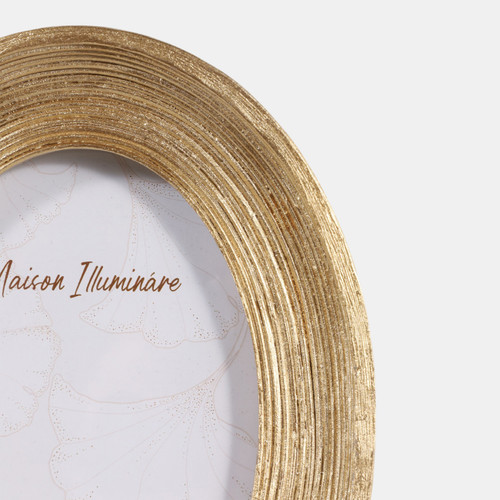 23684#4x6" Etched Oval Photo Frame, Gold