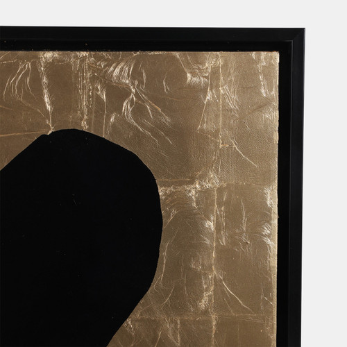 70236-02#47x47 Hand Painted Kisses X Frame, Gld/blk