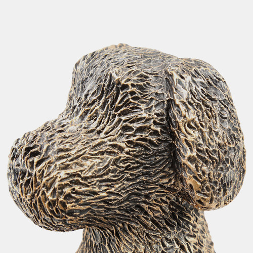 23783#9x6" Sitting Dog, Bronze