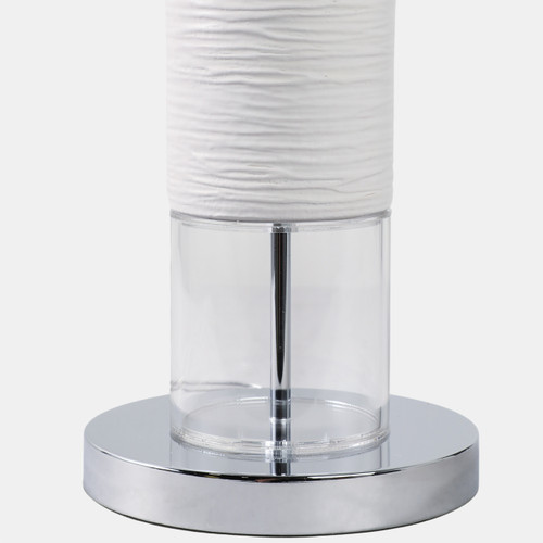 51392#27" Ceramic Table Lamp, White