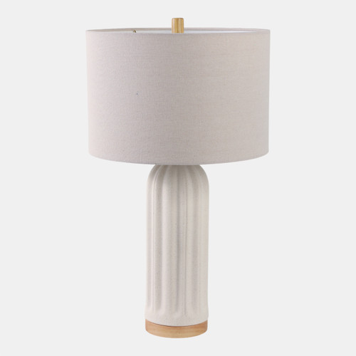 51395#27" Ceramic Table Lamp, Ivory