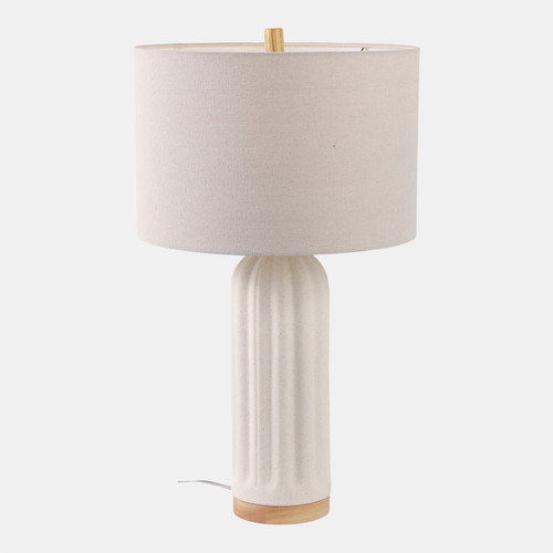 51395#27" Ceramic Table Lamp, Ivory