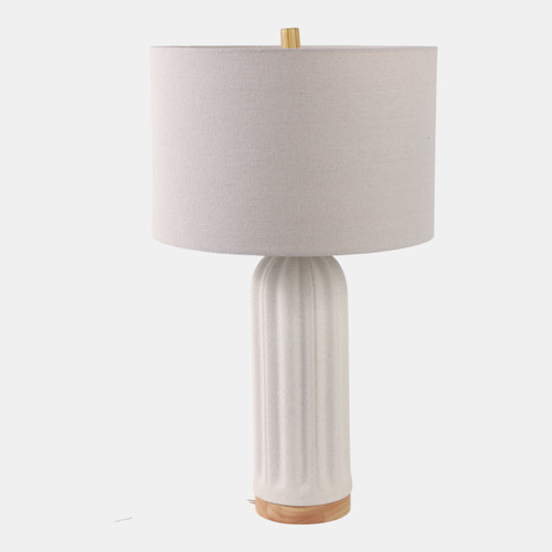 51395#27" Ceramic Table Lamp, Ivory