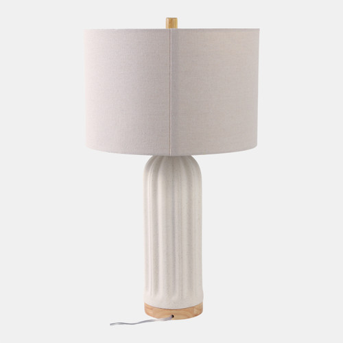51395#27" Ceramic Table Lamp, Ivory