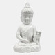 10901#10", White Ceramic Seated Buddha